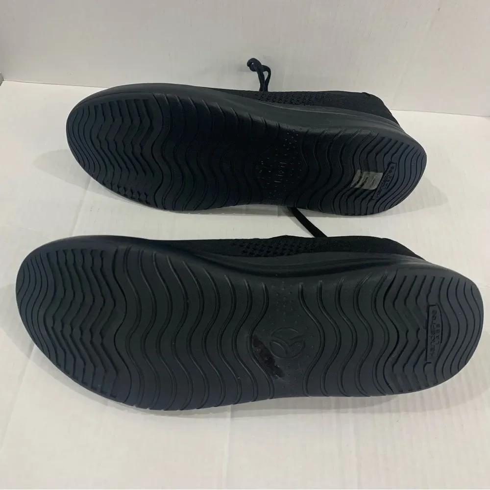 Kizik Lima Men Size 14 W 15.5 Wide Knit Hands Free Lace Up Black Sneakers Shoes